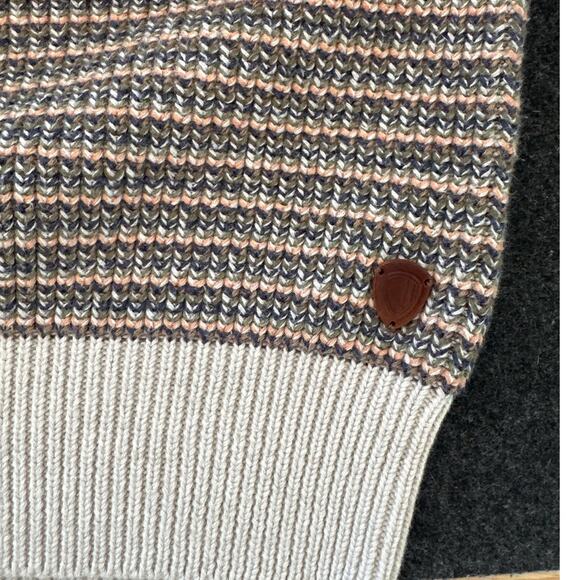 Plectrum by Ben Sherman Men's Knit Crewneck Striped Chunky Sweater, Size XS, EUC - Picture 3 of 7